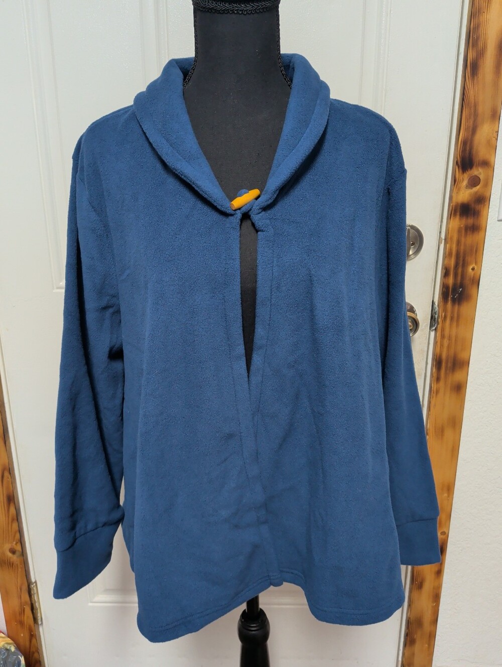 Anthony Richards Fleece Open Front Cardigan Blue OS